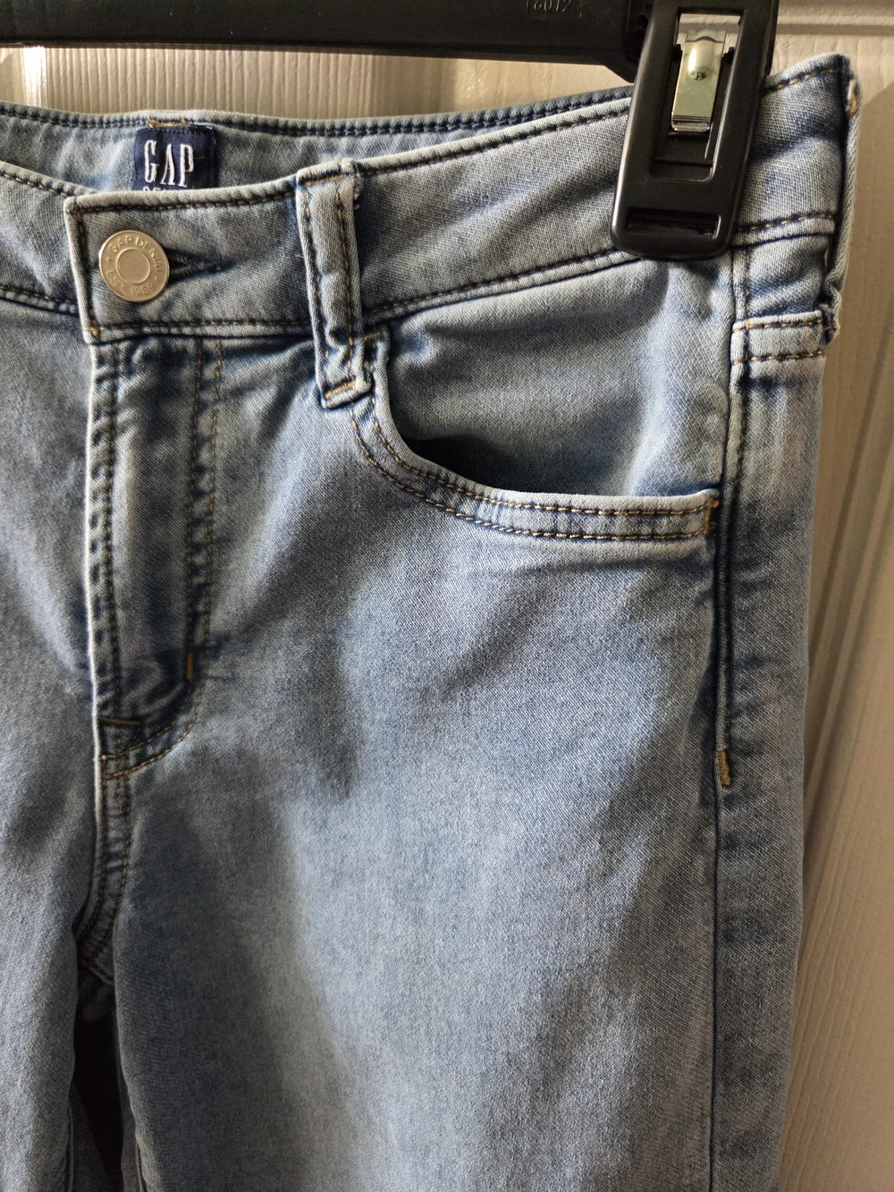 GAP Kid's Denim Wide-Leg Ankle Sweatpant Jeans - Light Blue
